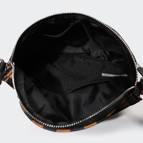 Image of Pander Crossbody Bum Bag for Women, Everyday Nylon Shoulder Bag with Pompom Keychain Wristlet Bag Charm, Adjustable Strap