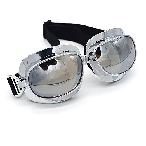 Evomosa Motorcycle Goggles Vintage Pilot Goggles Retro Motocross Goggle Outdoor Eyewear Sports Glasses For Half Helmet #TOP3