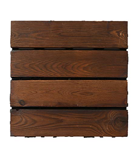 Preisvergleich Produktbild JDSNXK Holzfliesen / Terrassendielen Zum Zusammensetzen, Aus Akazien-Hartholz, Für Garten, Balkon, Dachterrasse, 30 cm X 30 cm X 2,6 cm, 11 Stück