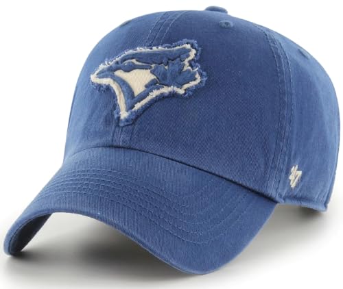 47 MLB Perfect Game Clean Up Adjustable Hat Cap, Adult One Size - Toronto Blue Jays Blue