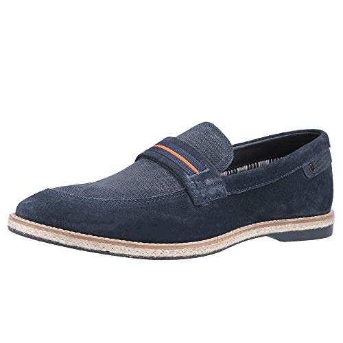Base London Kinsey Suede Mens Loafers 10 UK/ 44 EU Navy Suede