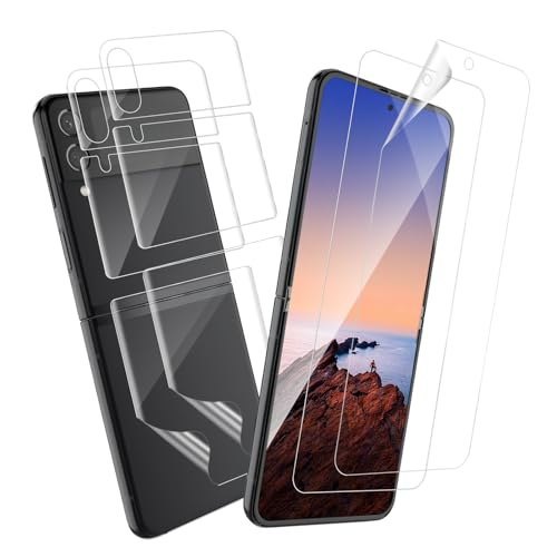 Bodyguard 2+2 Stück TPU Schutzfolie für Samsung Galaxy Z Flip 4 5G Ultra HD Self-Healing Anti-Öl Anti-Fingerabdruck Samsung Z Flip 4 Folie Präziser Ausschnitt Ohne Luftblasen Z Flip 4 Displayfolie