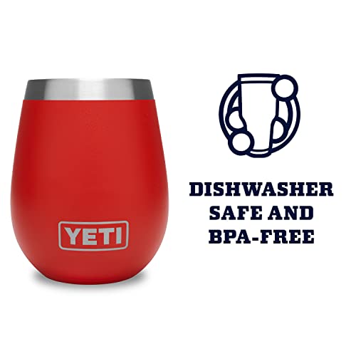 Image of YETI Rambler 10 oz Wine Tumbler, Vacuum Insulated, Stainless Steel with MagSlider Lid, Canyon Red