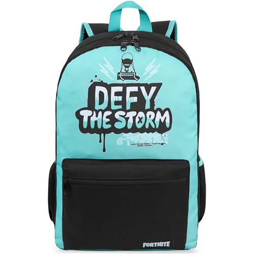 Get Trend Fortnite Kids Backpack, Boys Lightweight 18 inch Book Bag, Adjustable Padded Straps Travel School Bag, Gamer Gifts (Blue Fortnite)