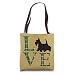 Plaid Scotty Dog Love Tote Bag
