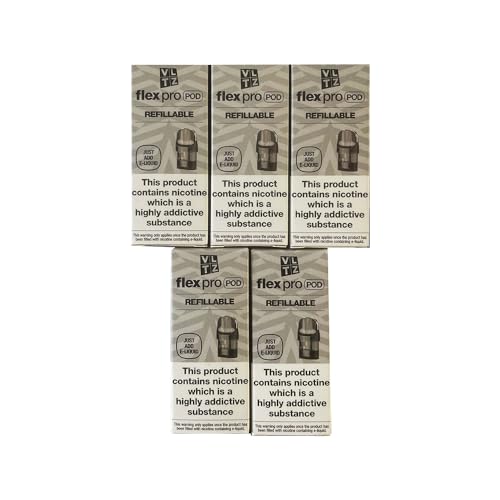 Totally Wicked Flex Pro Refillable 0.8ohm Pods- Pack of 5 - No Nicotine/Nicotine Free