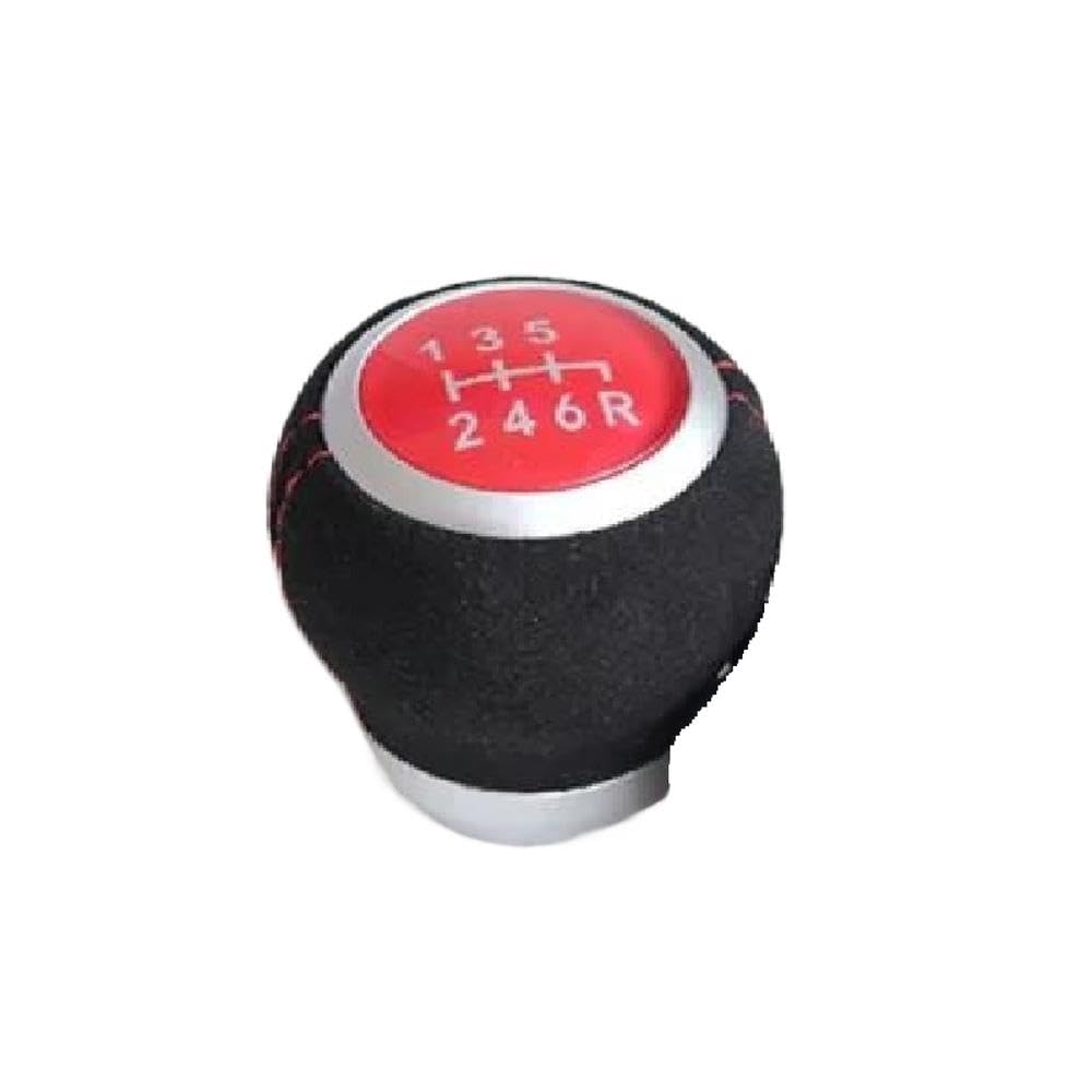 Sxqpocar Rr Anti Fur Leather 6 Speed Gear Shift Knob For Subaru Brz For Wrx For Sti For Outback For Legacy Gear Ball Head Shift Lever Head(Rr)