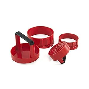 Charcoal Companion 3-in-1 Burger Press, Black, 13.5 x 4.1 x 11.2 cm CC5153