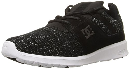 DC Unisex-Adult Heathrow le-u Skate Shoe, Black Marl, 8 M US