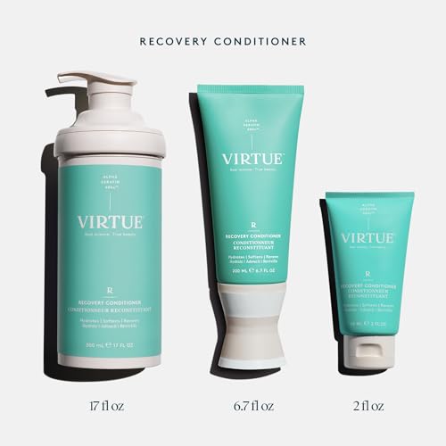 Virtue Recovery Conditioner with Keratin Hydrates, Softens, and Renews Damaged Hair, Sulfate Free, Color Safe