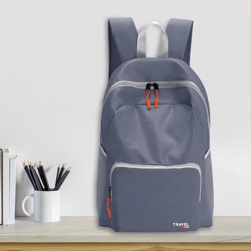 Mochila ligera y plegable para senderismo gris miniatura 2