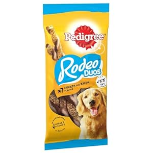 Pedigree Rodeo Duos – Dog Treats – with Chicken and bacon – 70 Sticks (Pack of 10)