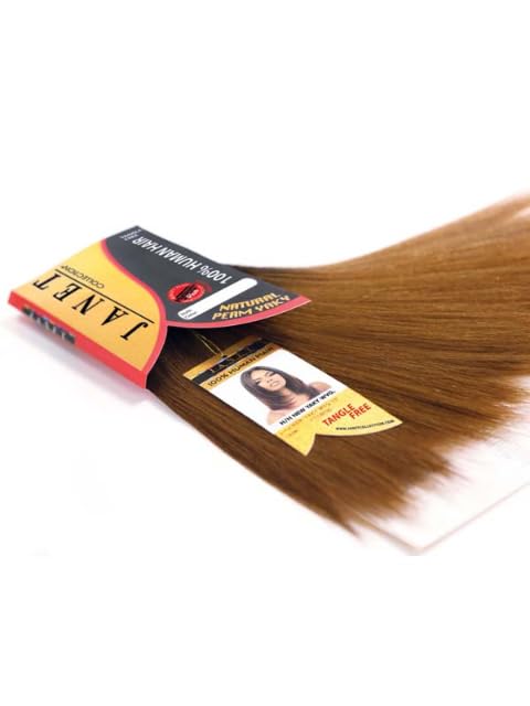 Janet Collection New Yaky Wave Human Hair Weave – Natural Yaki Texture, Tangle-Free, Soft & Manageable, Smart Value (12", Color #1) 1 12"