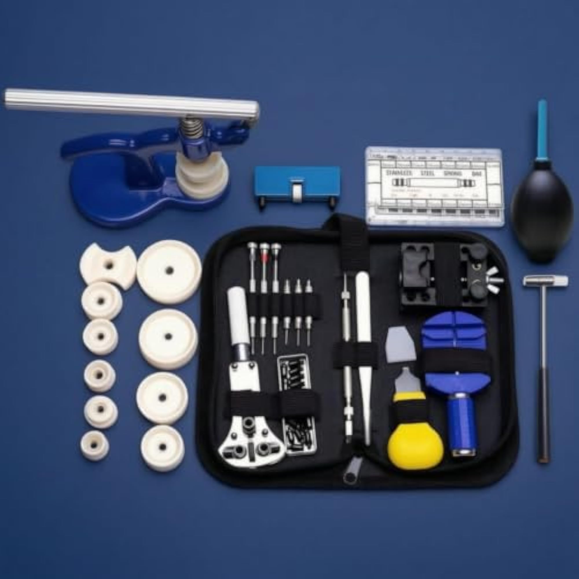 Portable Watch Repair Tool Kit with Zippered Case