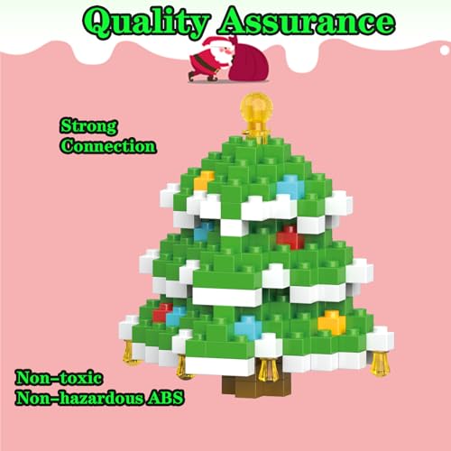 Image of Christmas Tree Building Micro Blocks Set Compatible with Lego Christmas Advent Calendar 2026 Stacking New Toys Holiday Present Box New Year Xmas Gifts for Kids and Adults (Christmas Tree)