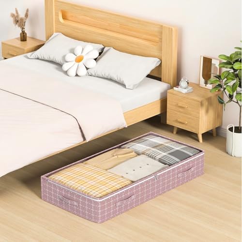 1 juego de caja de almacenamiento para debajo de la cama de 90 L,...