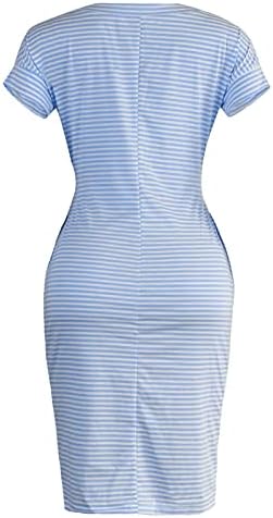 Vedolay Women's Summer Striped Short Sleeve T Shirt Dress Casual Tie Waist with Pockets Sundress Dresses 3 Vedolay Women's Summer Striped Short Sleeve T Shirt Dress Casual Tie Waist with Pockets Sundress Dresses