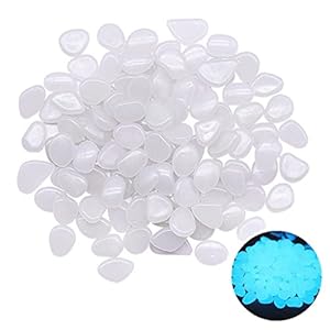 Conruich 100 Stück Leuchtende Harz Kieselsteine