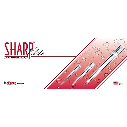 4926NSF-110LF Sharp Elite Low-Retention Barrier Tips, Racked Sterile, Clear, Graduated, 300µL Capacity, Pack of 960