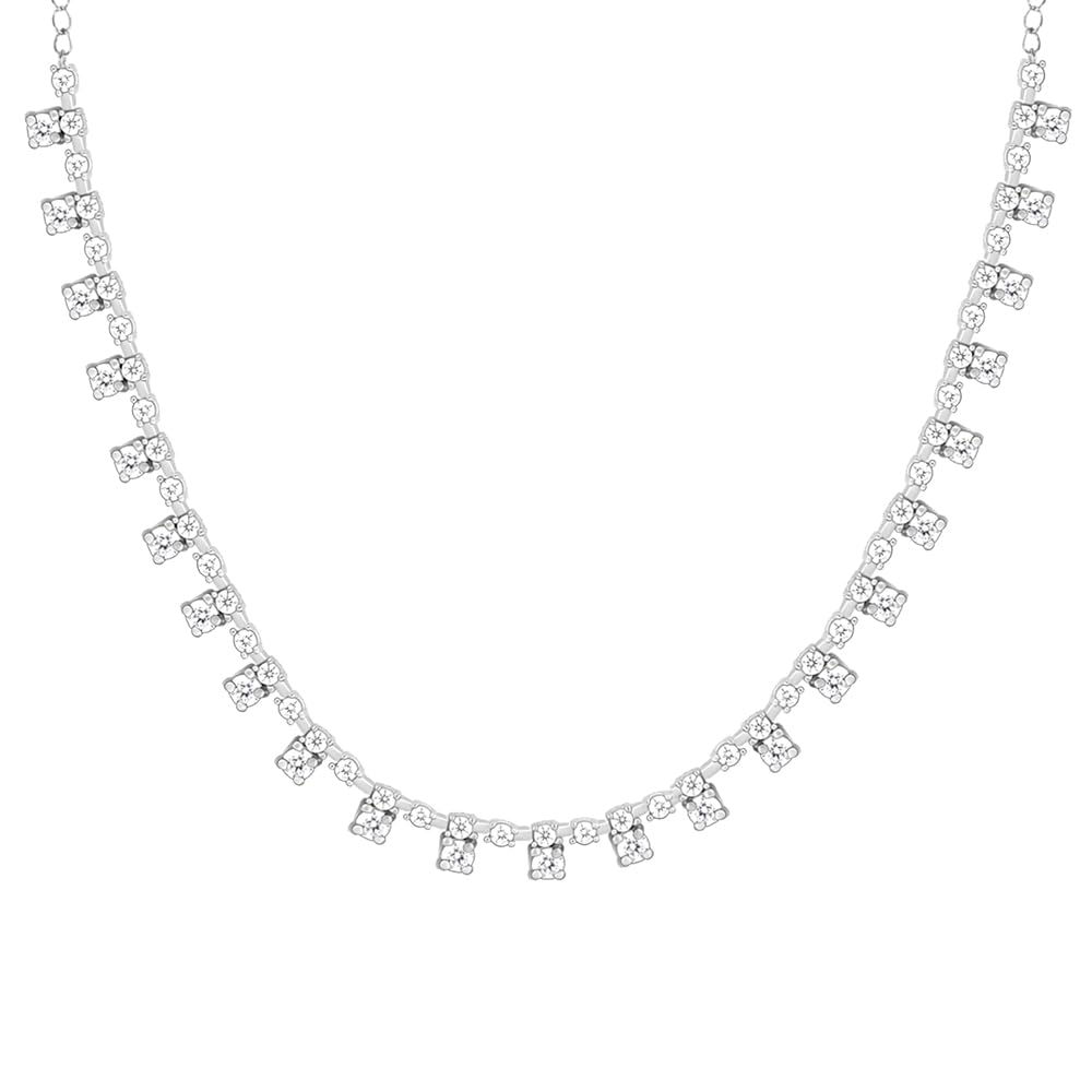 925 Silver Zirconia Square Necklace| Necklace to Gift Women & Girls | With Certificate of Authenticity and 925 Stamp | 6 Months Warranty*-image-30
