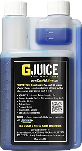Image of T-H Marine G-Juice Liquid Livewell Treatment - Freshwater Fish Water Conditioner, 16 oz. - Safe Ammonia Remover & Electrolyte Enhancer for Fish Health, Easy Application & Stress Reduction