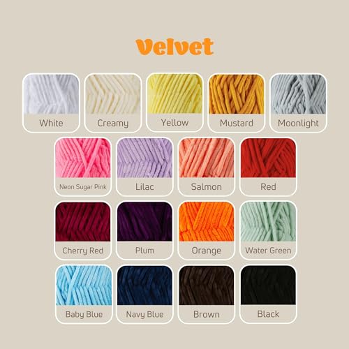 3 Skeins of Sensy Velvet Yarn for Crocheting Baby Blanket Yarn, Chenille Yarn, Amigurumi Yarn, 3.5 oz, 132 Yards - Image 4