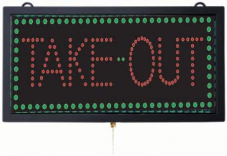 AarcoLed Display Sign 18-3/4'' w X 9-3/4'' h Take-out