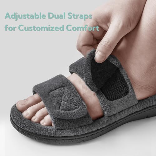 Garonne Women's Dual-Strap Adjustable Open-toe Slippers with Arch Support, Summer House Shoes for Women Indoor/Outdoor2