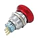 TWTADE 22mm Emergency Stop Push Button Switch 12-220V 3A Mounted Thread 3 Pin Latching Stainless Steel Metal 1NO 1NC Pushbutton Switches add Connection Plug