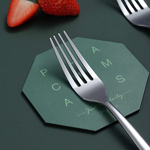 Image of Dinner Forks Food Grade Stainless Steel Silverware Forks,Table Forks,Flatware Forks Mirror Finish & Dishwasher Safe,Use for Home,Kitchen or Restaurant (Silver, Set of 12)