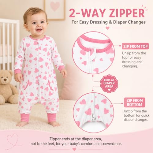 Image of Toddler Sleep Sacks for 2t-3t, 1 Pack Baby Wearable Blanket with Feet, Long Sleeves Breathable Sleep Sacks for Baby Boys and Girls