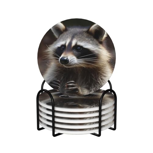 Dessous de verre céramique absorbant anti rayure avec support liège table - 2