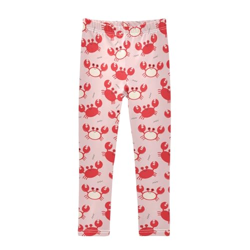 Girls Basic Leggings Baby Girls Pants Cute Crab Soft Footless Stretchy Tights Pants 4-10Y