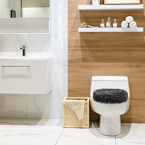 3 Stück Plüsch-WC-Sitzdeckelbezug, maschinenwaschbar, WC-Deckelbezug, weicher Standard-WC-Sitzbezug, flauschige… – Bild 7