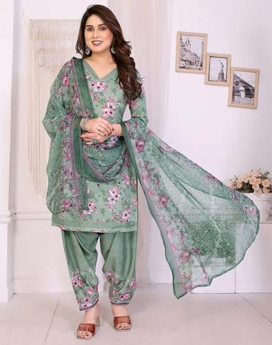 Image of Yashika Unstiched Crepe dress materials | Crepe Salwar Suit for women with dupatta | suit material for women unstitched