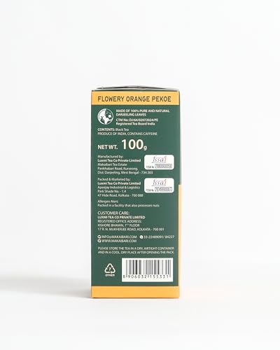 Image of Makaibari Green Valley Flowery Orange Pekoe Darjeeling Long Leaf Tea | Roasted over A High Fire | 100Gms