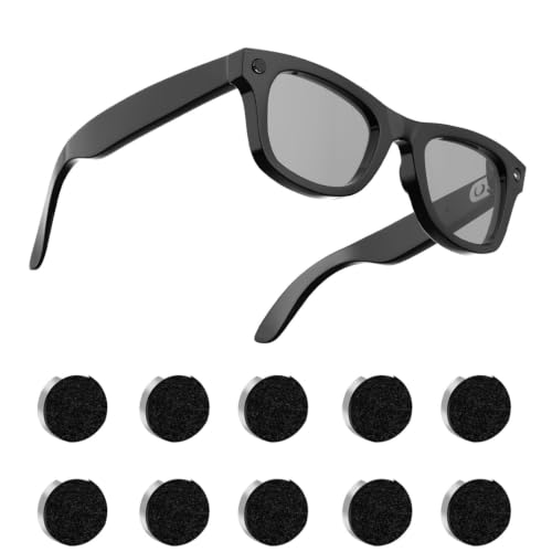 Meta Smart Glasses Light Cover Compatible with Ray-Ban Meta Gen 1/2 Wayfarer Skyler and Oakley HSTN Self-Adhesive Black Cover Accessories 10 Pack