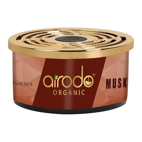 Image of Airodo One Musk Organic Car Perfume, Strong Fiber Air Freshener to Freshen'up Your Car - Car Accessories interior car perfumes and fresheners (50g with 2 Refill)