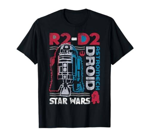 T-shirt Star Wars R2-D2 astromech haut de mode geek imprimé portrait