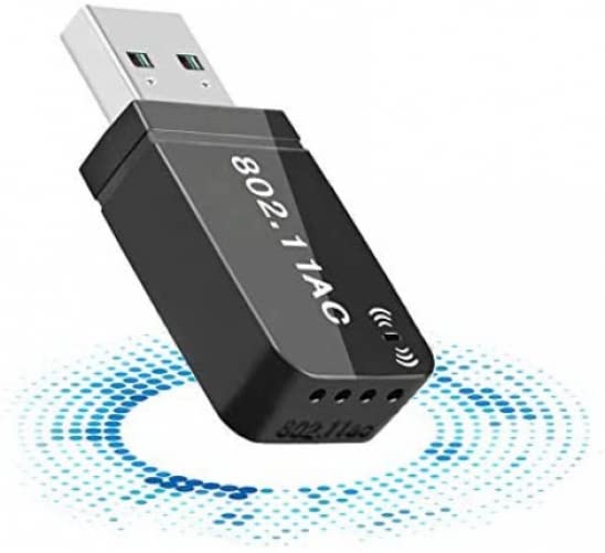 Maxesla Adaptador USB WiFi – WiFi Dongle 3.0 Mini 1200M 802.11Ac Dual Band 2.4/5Ghz Ac1200 Adaptador de Red inalámbrico para PC de sobremesa, Compatible con Windows, Mac Os X
