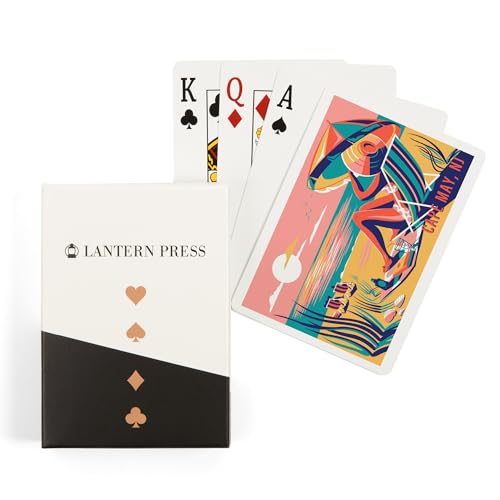 Lantern Press Cape May, naipes de póker, 52 cartas