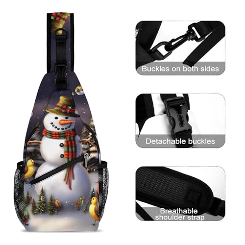 Morrales Sling Snowman Birds para Mujer y Hombre miniatura 3