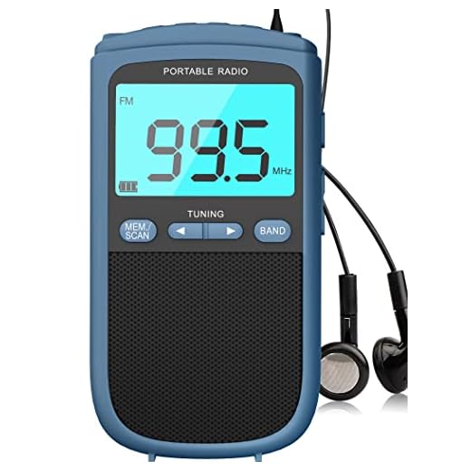 AM FM Walkman Radio: 900mAh Rechargeable Portable Transistor Pocket Radio with Best Reception Digital Tuning, LCD Screen,Stereo Earphone Jack, Sleep Timer and Alarm Clock for Jogging,Walking(Blue)