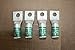 BURNDY YA1CL2 Green Compression Lug. Package of 4