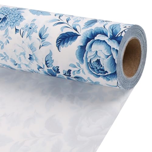 BIOBROWN Floral Wrapping Paper Jumbo Roll - 30 Inch X 33 Feet (82...