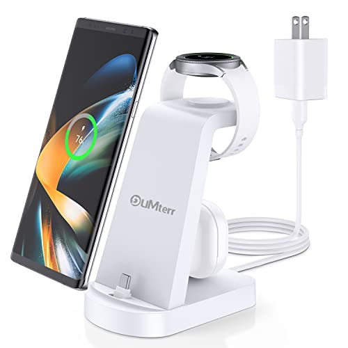 Charging Station for Samsung,DUMTERR 3 in 1 Charger for Android Multiple Devices,Charging for Galaxy S23 ultra/S22/S21/S20/S10/Note20/Z Fold 4/Galaxy Buds,Wireless Charger for Galaxy Watch 5 Pro/4/3