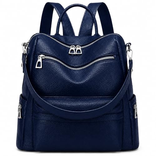 Image of Leather Backpack for Women | Large Capacity | College and Office use | PU Leather | shoulder bag for Ladies,