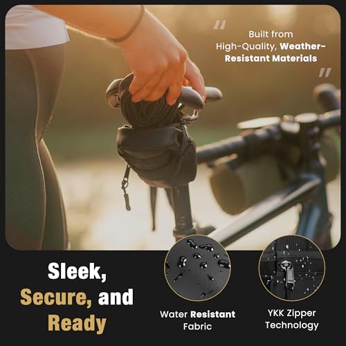 Bike Saddle Bag – Ultra Small (0.2L) & Medium (0.5L) Options | Sleek Minimalist Design, Secure Hook & Loop Strap