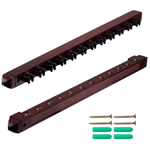 GSE Games & Sports Expert 6/8/12 Pool Cue Wall Mounted Rack. Billiard Cue