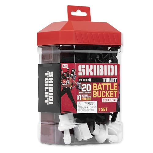 Skibidi Toilet Battle Bucket, Collectible Figures, Officially Licensed Merch, Multicolored, 4 inches - Image 3